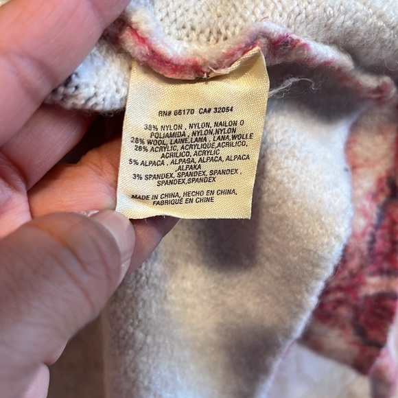 Anthropologie Natalia Floral Intarsia Cardigan Sweater Sz S Akemi Kin open front - Picture 5 of 10